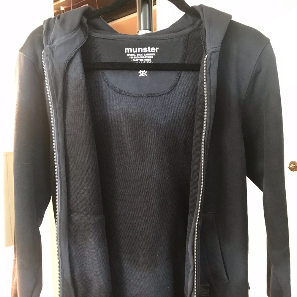 Blue zippier hoodie